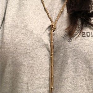 Gold knotted chunky necklace